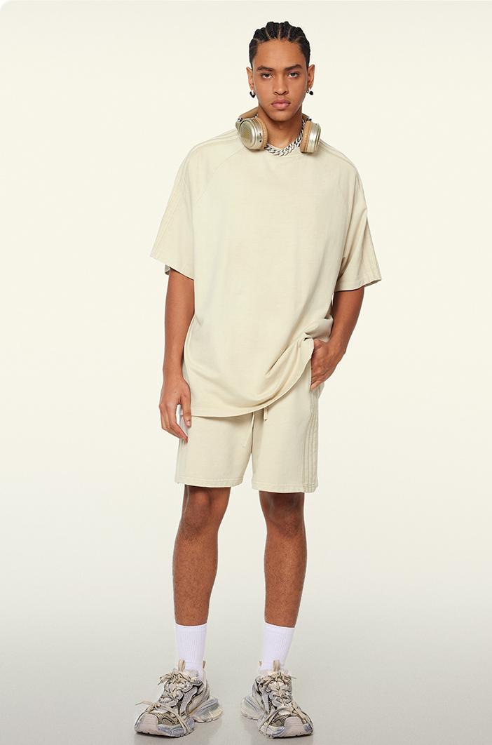350GSM Pigment Dyed Side Stripe Short