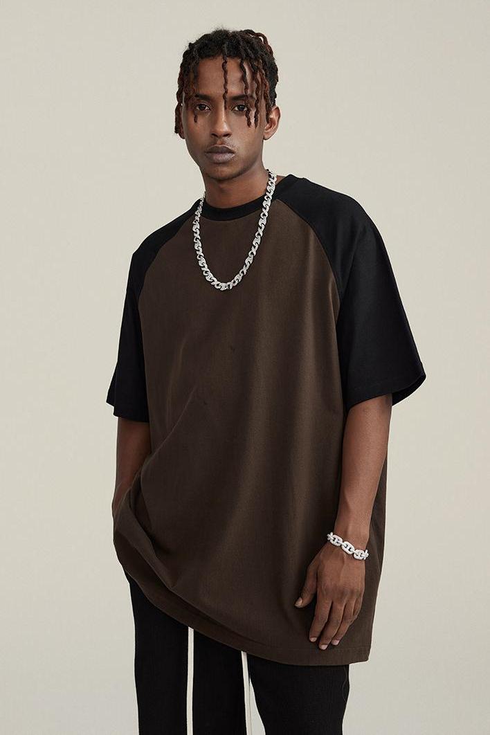 Contrast Sleeve Basic Tee