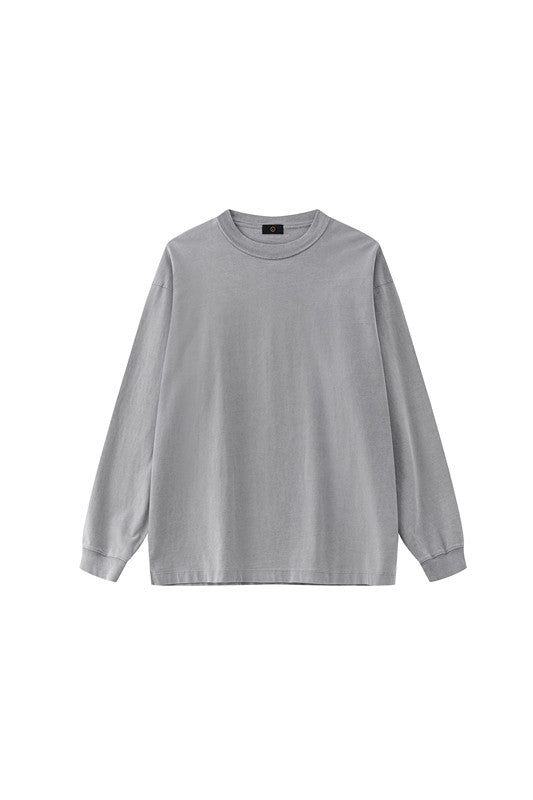 100% Cotton 250GSM Pigment Dyed Long Sleeve Crew