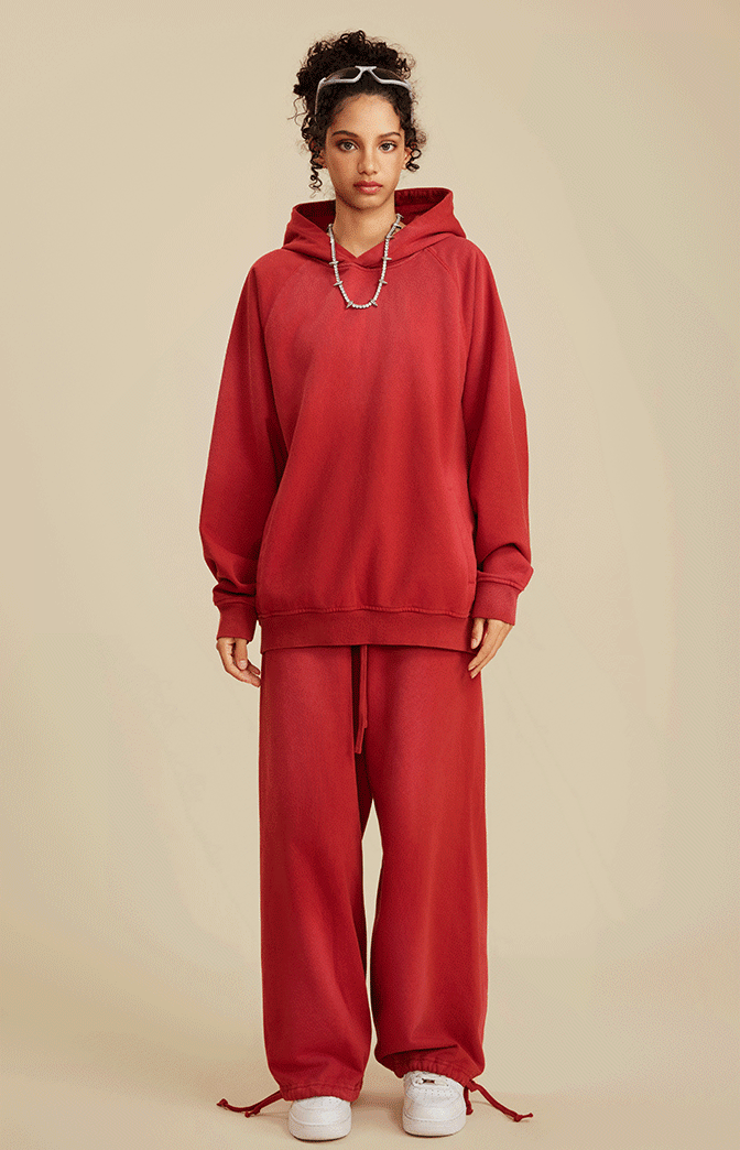 Fleece Gradient Washed Hoodie