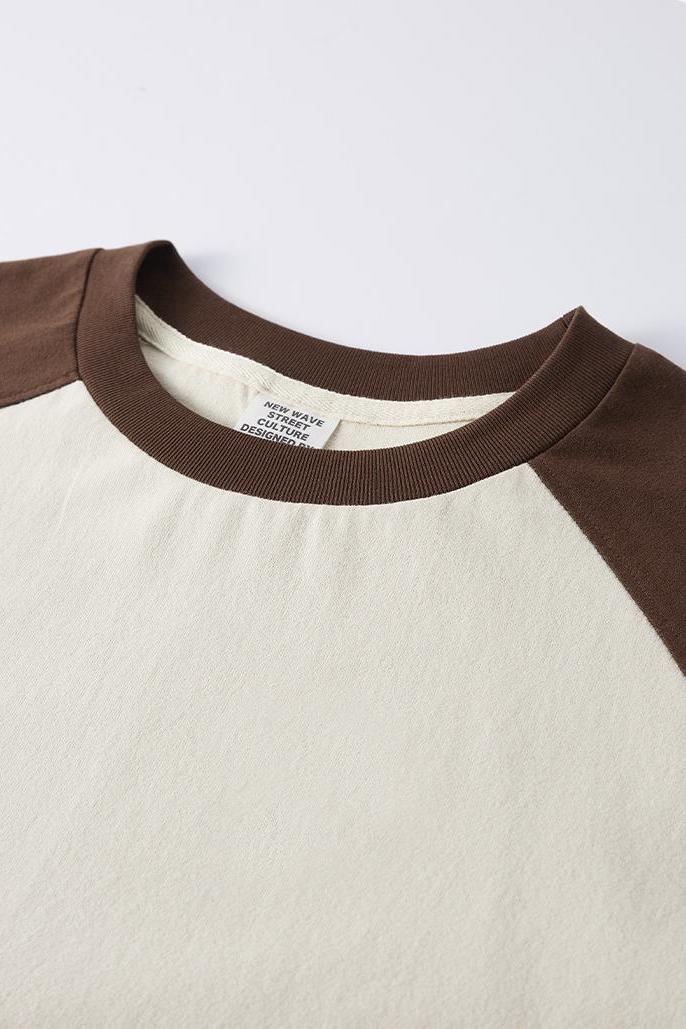 Contrast Sleeve Basic Tee