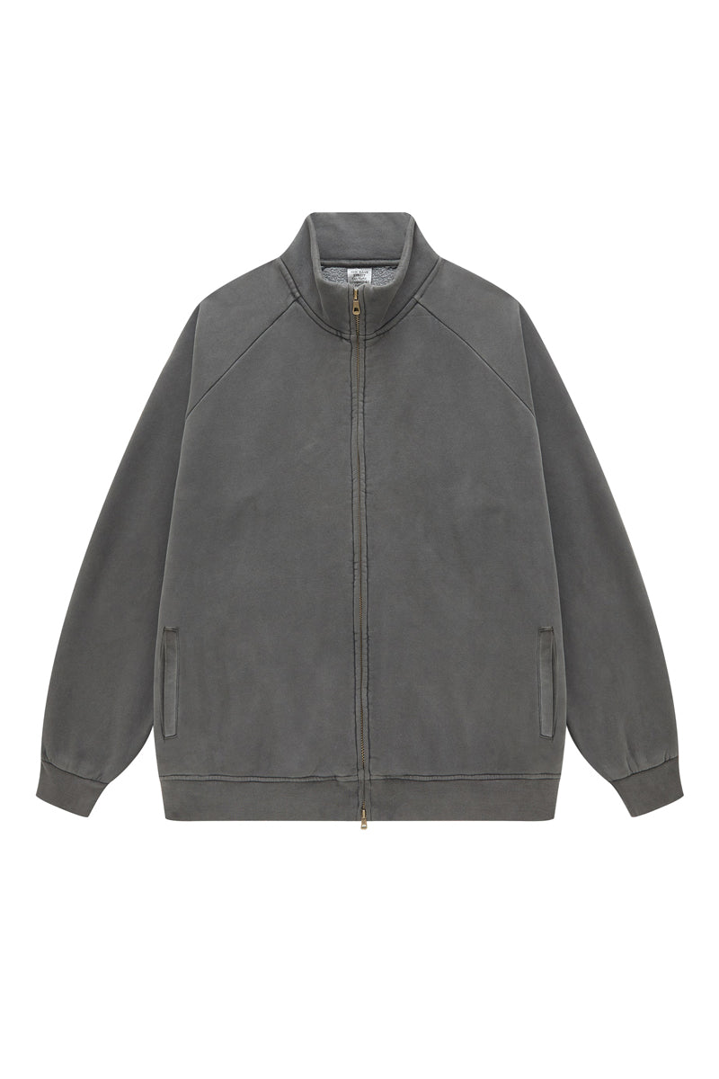 Washed Fleece Zipper Jacket