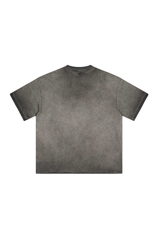 250GSM Distressed Gradient Washed Tee