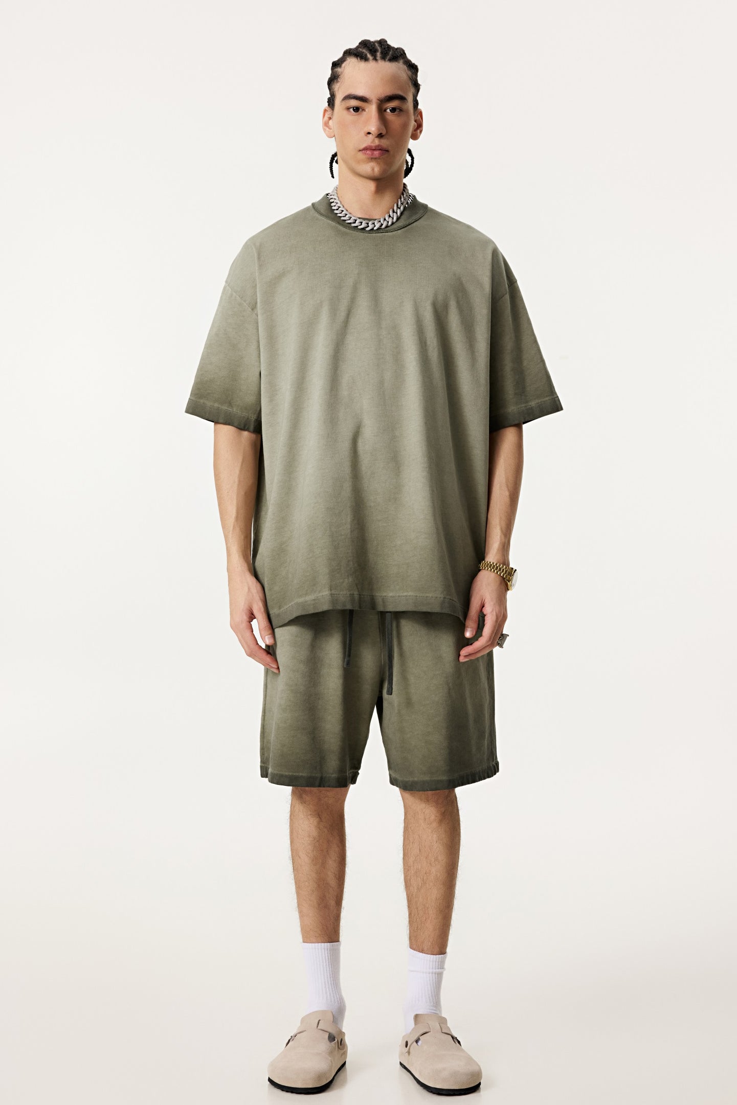 310GSM Gradient Washed Distressed Short
