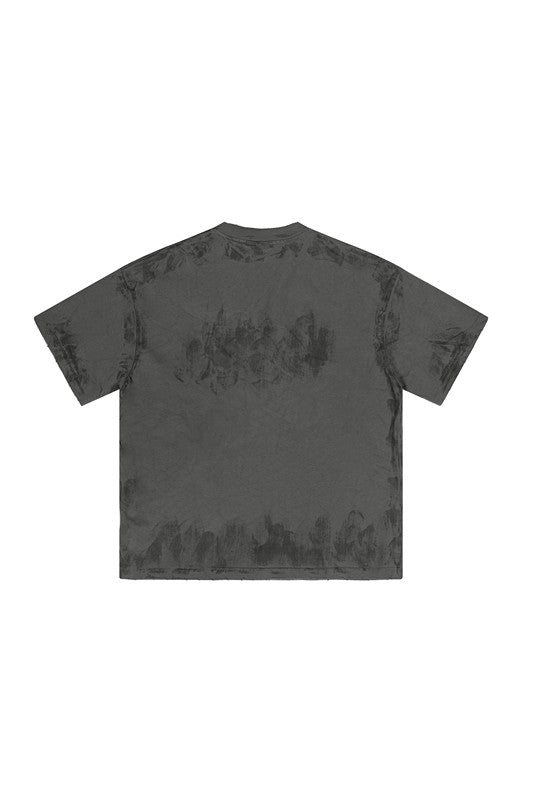 305GSM Distressed Dirty Effect Tee