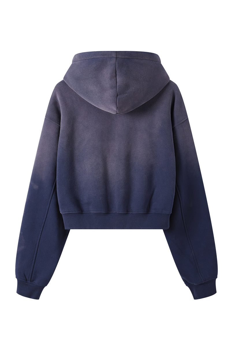 Washed Gradient Fleece Hoodie
