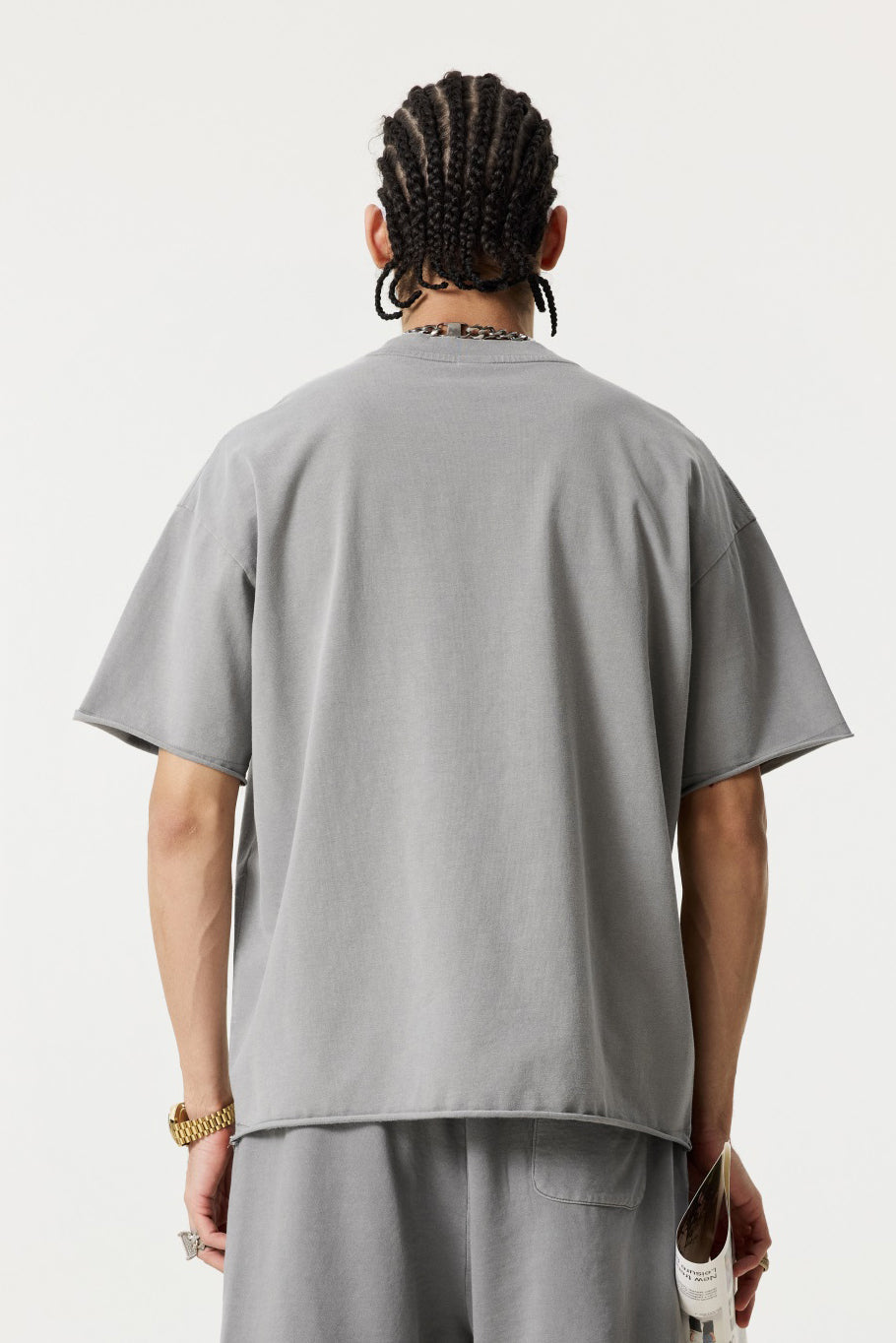 285GSM Distressed Fried Snowflakes Washed Tee