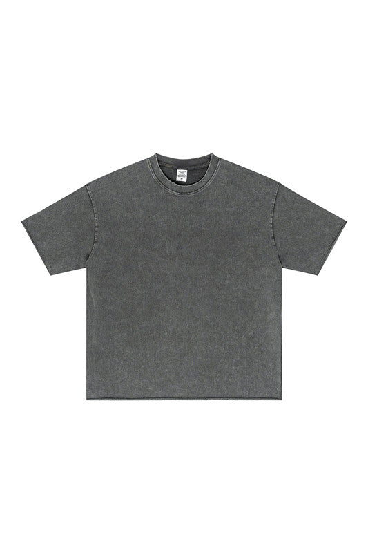 285GSM Distressed Fried Snowflakes Washed Tee