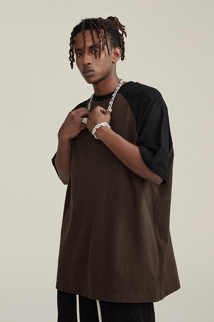 Contrast Sleeve Basic Tee