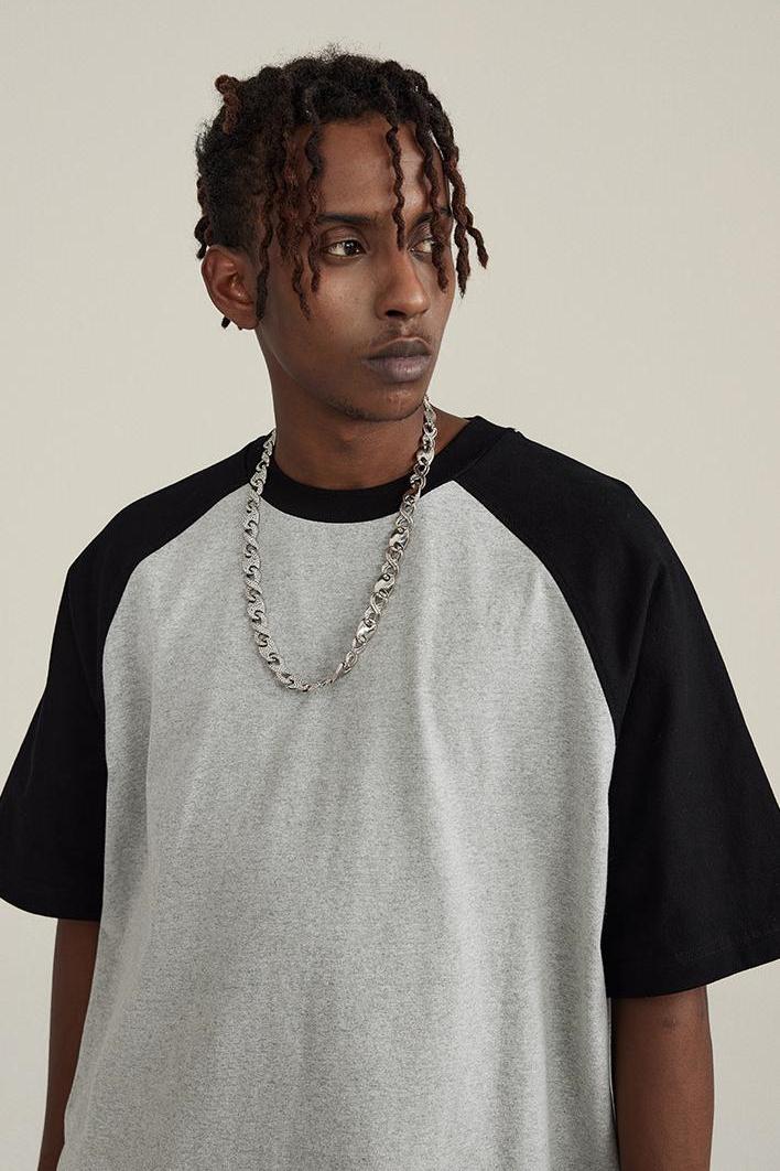 Contrast Sleeve Basic Tee