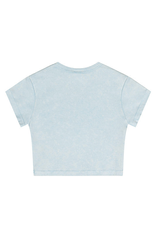 235GSM Pigment Dyed Crop Tee