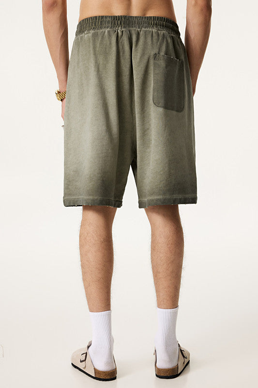 310GSM Gradient Washed Distressed Short
