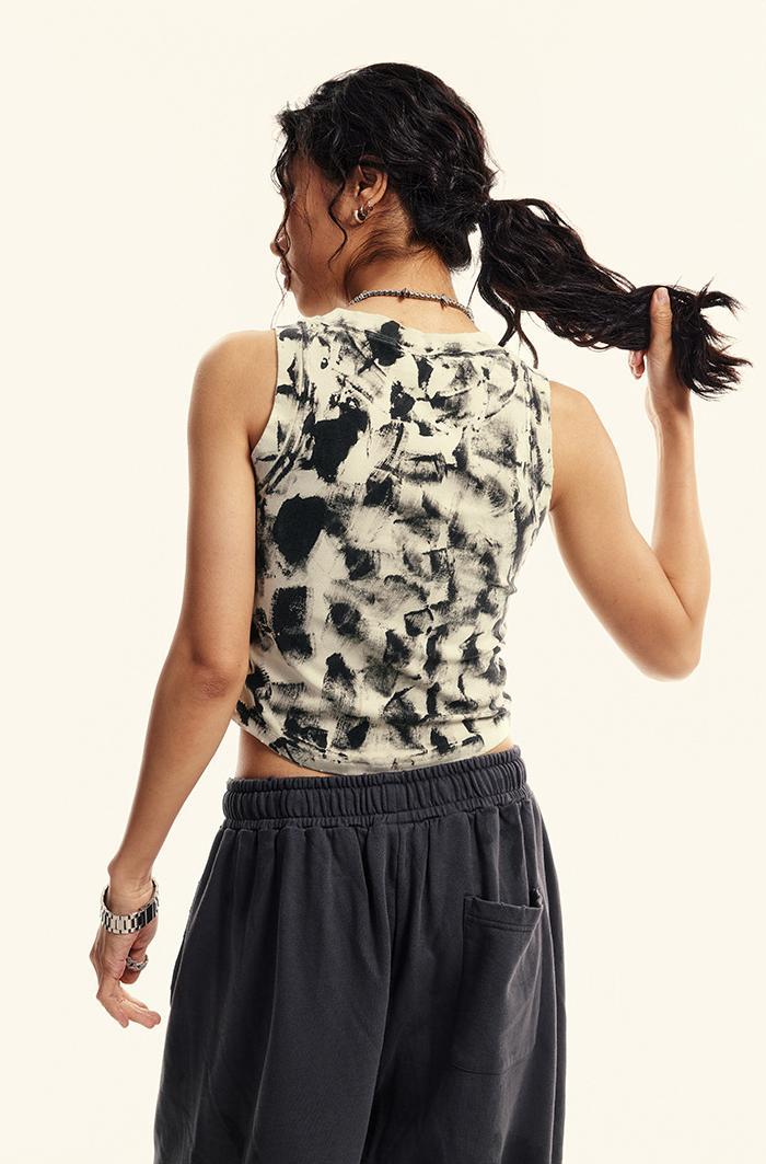 235GSM Brush Dyed Distressed?Vest