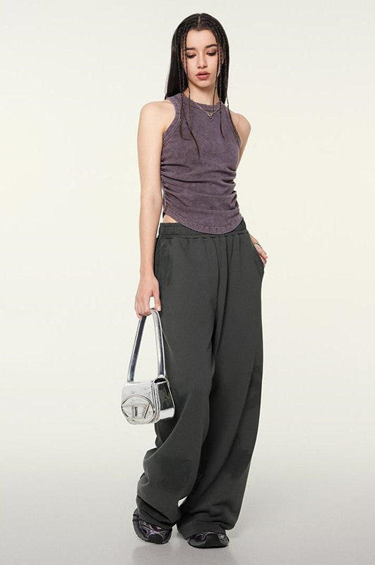 235GSM Ruched Coolness Material Washed Vest