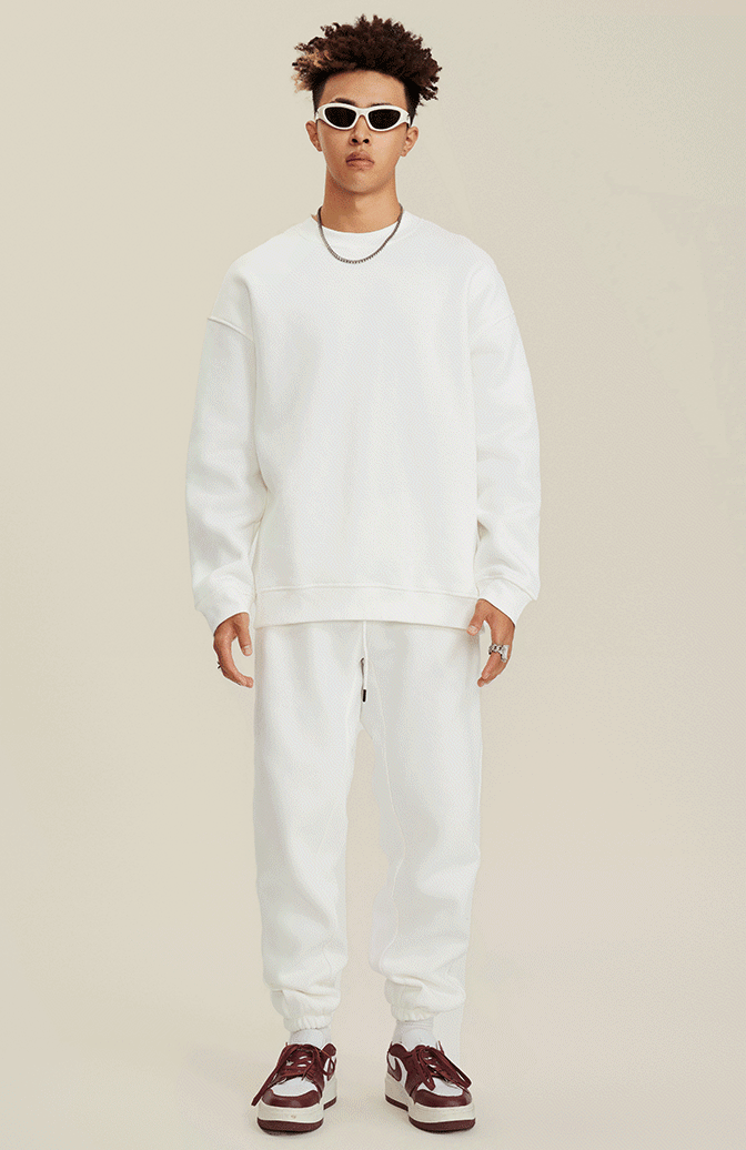 345G Fleece Solid Sweatpants