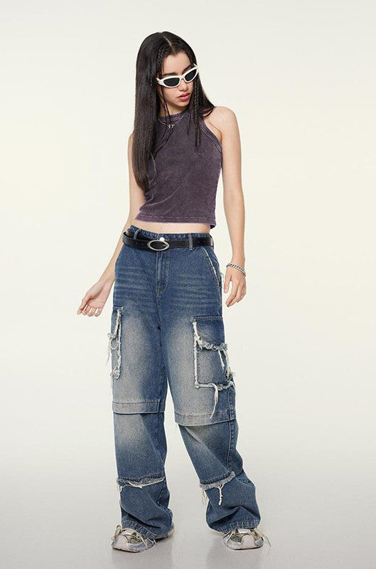 235GSM Washed Out Crop Vest