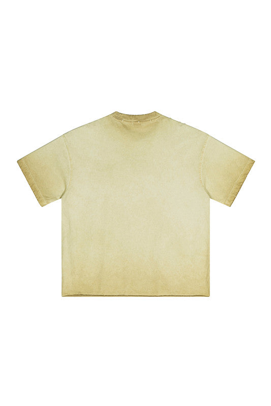 250GSM Distressed Gradient Washed Tee