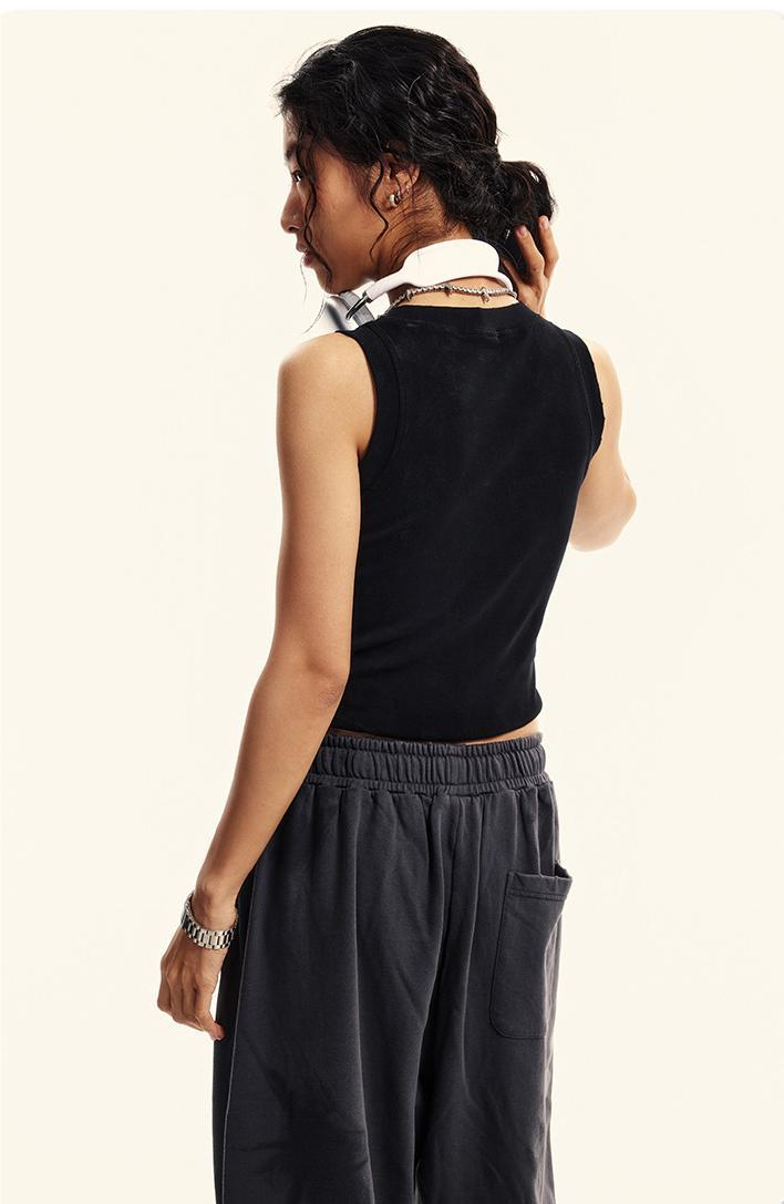 235GSM Brush Dyed Distressed?Vest