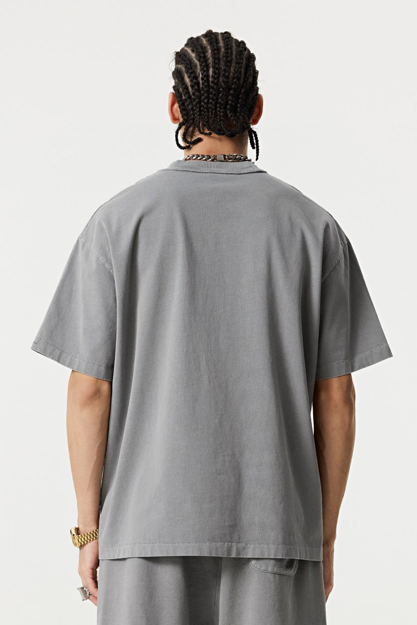 275GSM Pigment Dyed Distressed?Tee