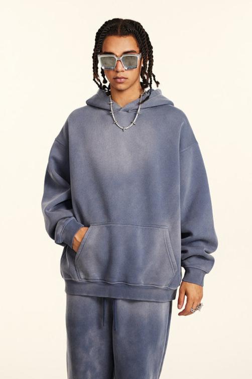 332GSM Gradient Sprayed Fleece Hoodie