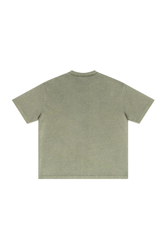 275GSM Pigment Dyed Distressed?Tee