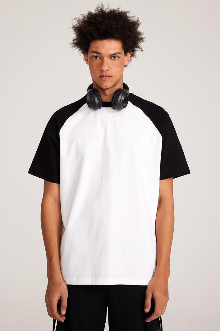 Contrast Sleeve Basic Tee