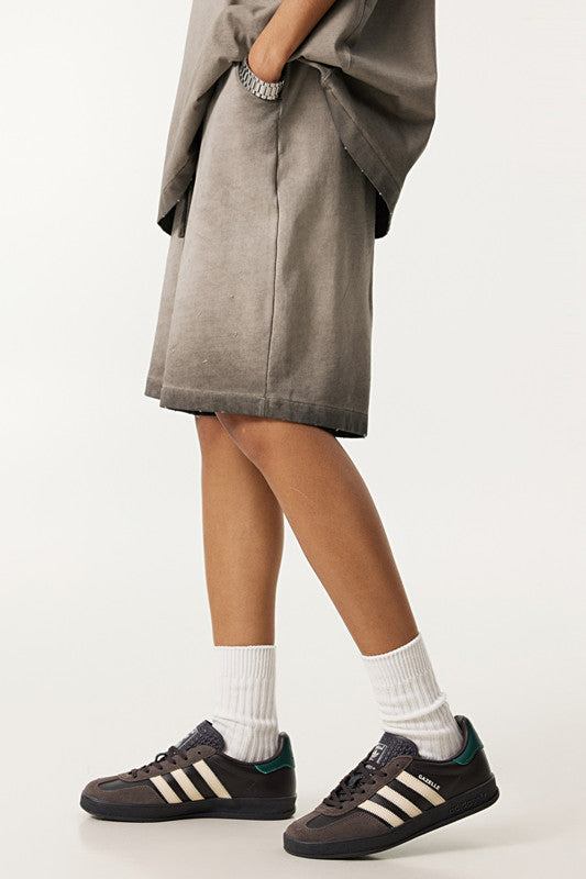 310GSM Gradient Washed Distressed Short