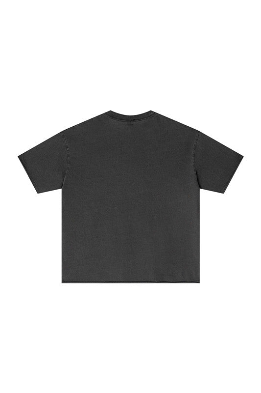 275GSM Distressed Pigment Dyed Tee