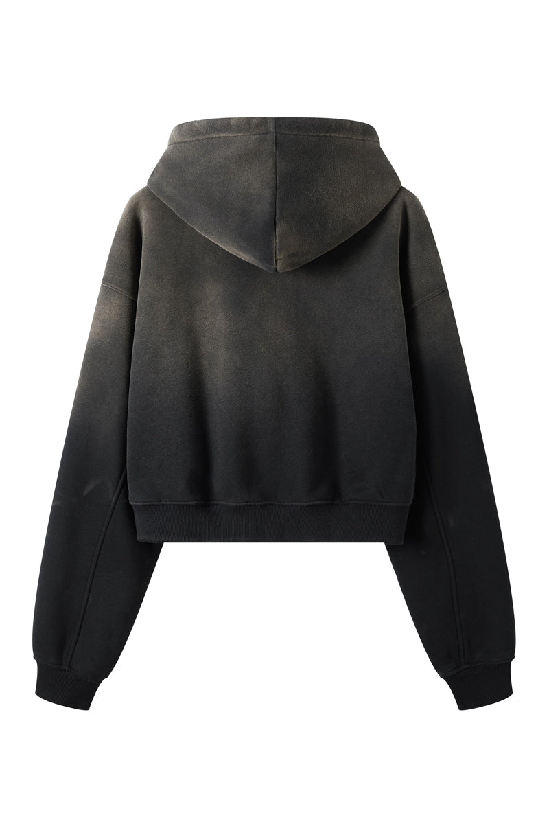 Washed Gradient Fleece Hoodie