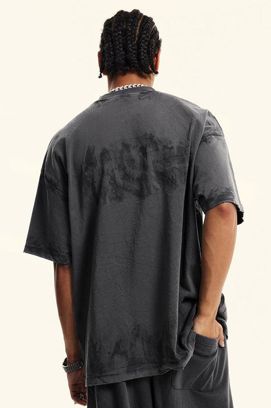 305GSM Distressed Dirty Effect Tee