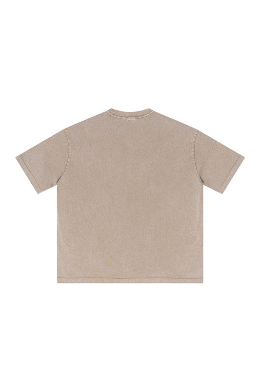 285GSM Pigment Dyed Washed Tee