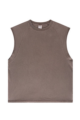 Washed Sleeveless Muscle Tee