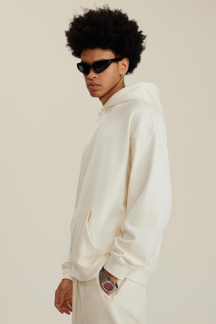 445G Solid Basic Hoodie
