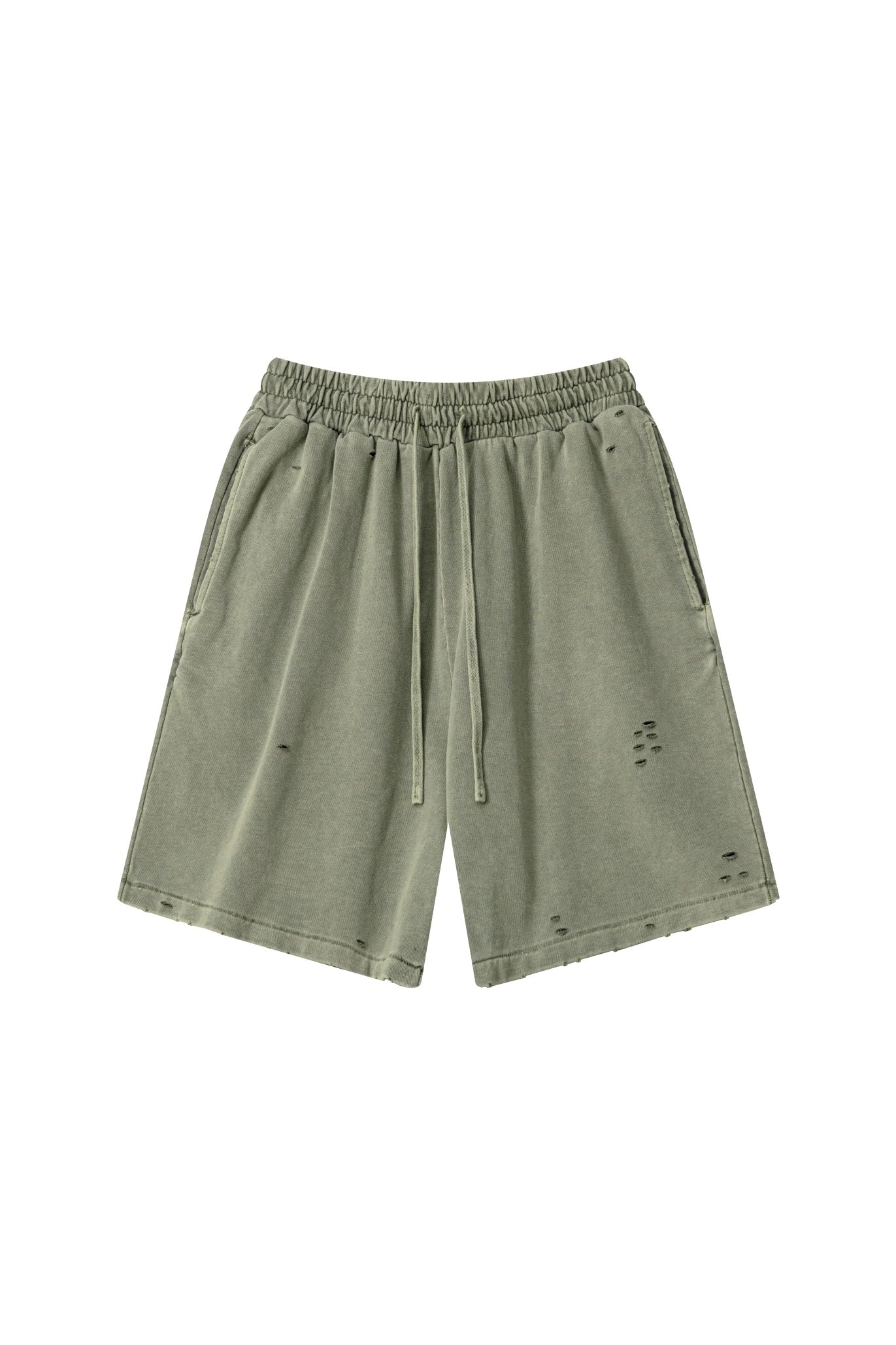330GSM Pigment Dyed Distressed Short