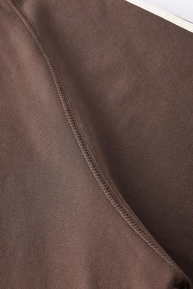 Side Stripe Distressed Hoodie