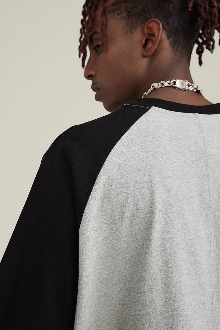 Contrast Sleeve Basic Tee