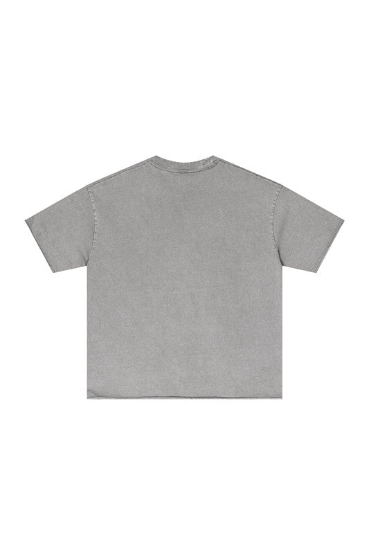 275GSM Distressed Pigment Dyed Tee
