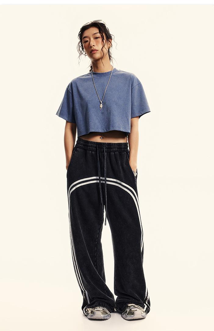 230GSM Stone Washed Crop Tee