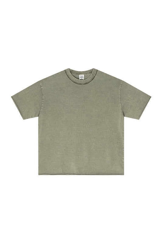 275GSM Distressed Pigment Dyed Tee