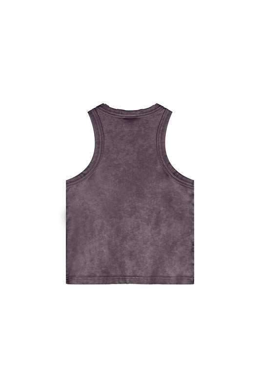 235GSM Washed Out Crop Vest