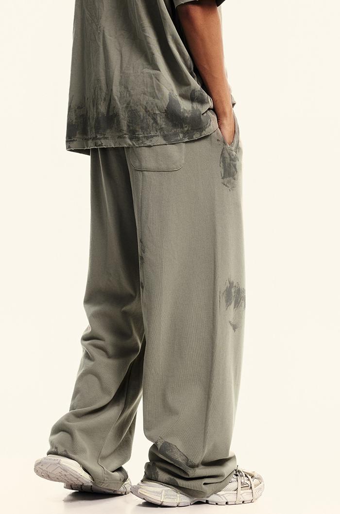 380GSM Brush Dyed Washed Sweatpants