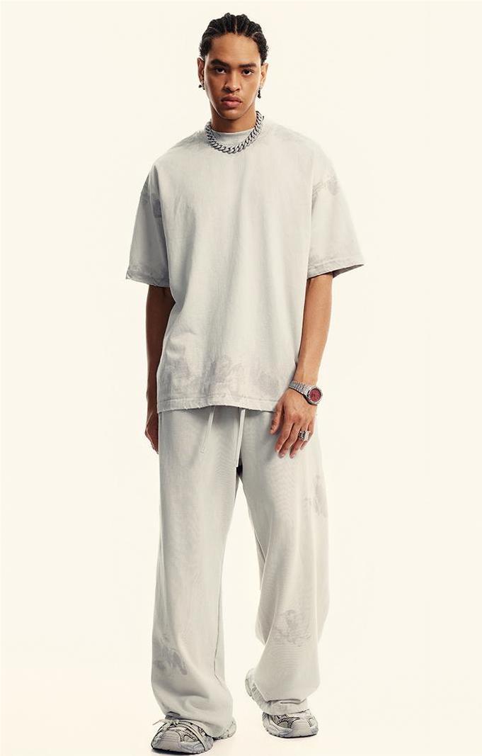 380GSM Brush Dyed Washed Sweatpants