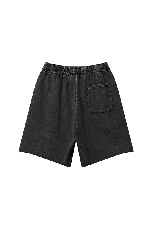 330GSM Distressed Fried Snowflakes Washed Short