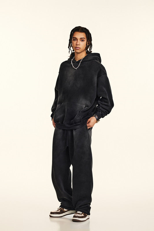 332GSM Gradient Sprayed Fleece Hoodie