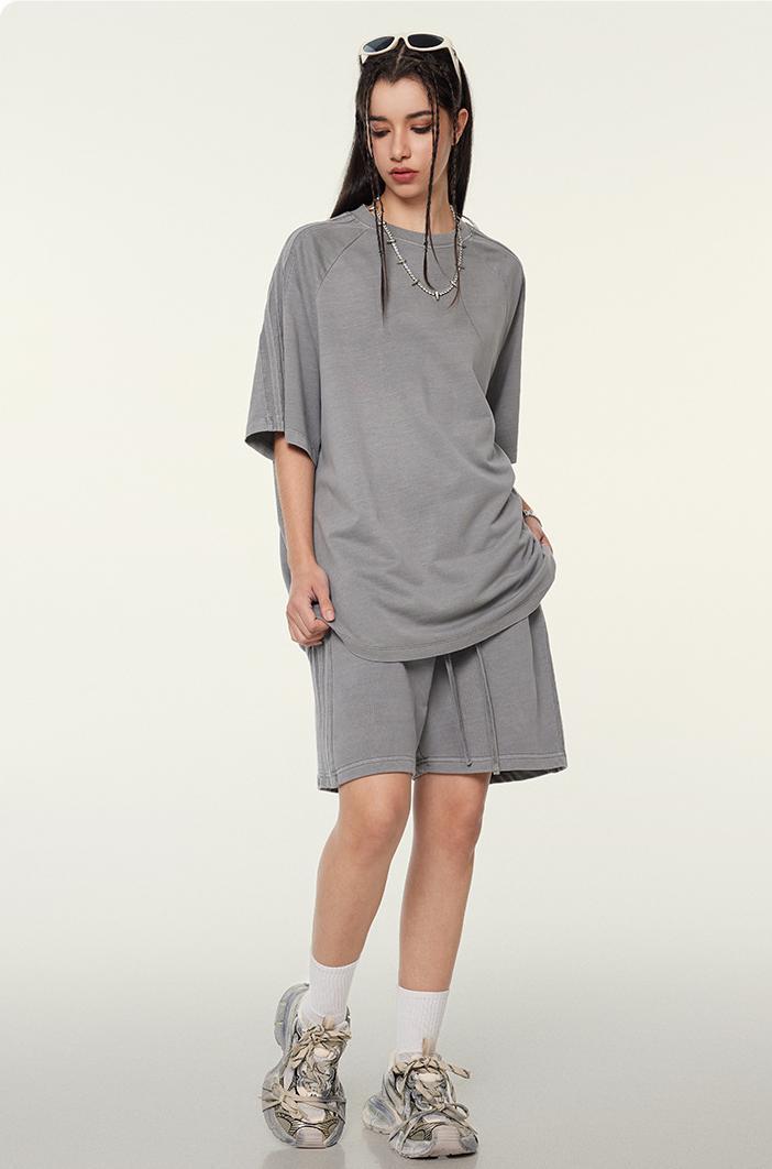 350GSM Pigment Dyed Side Stripe Short