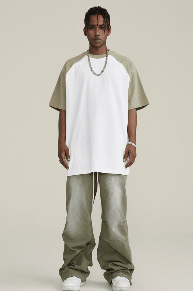 Contrast Sleeve Basic Tee