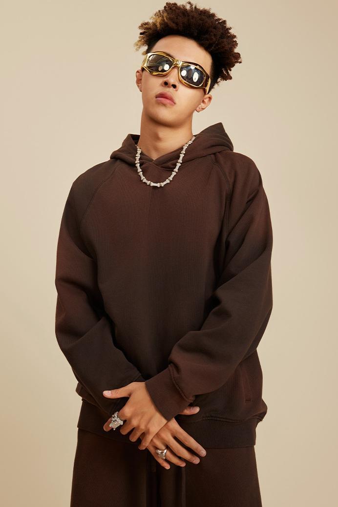 Fleece Gradient Washed Hoodie