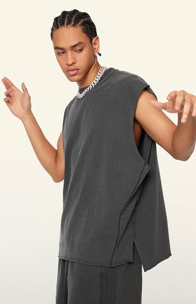270GSM Distressed Vintage Muscle Tee