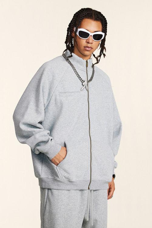 420GSM Solid Color Fleece Zipper Jacket