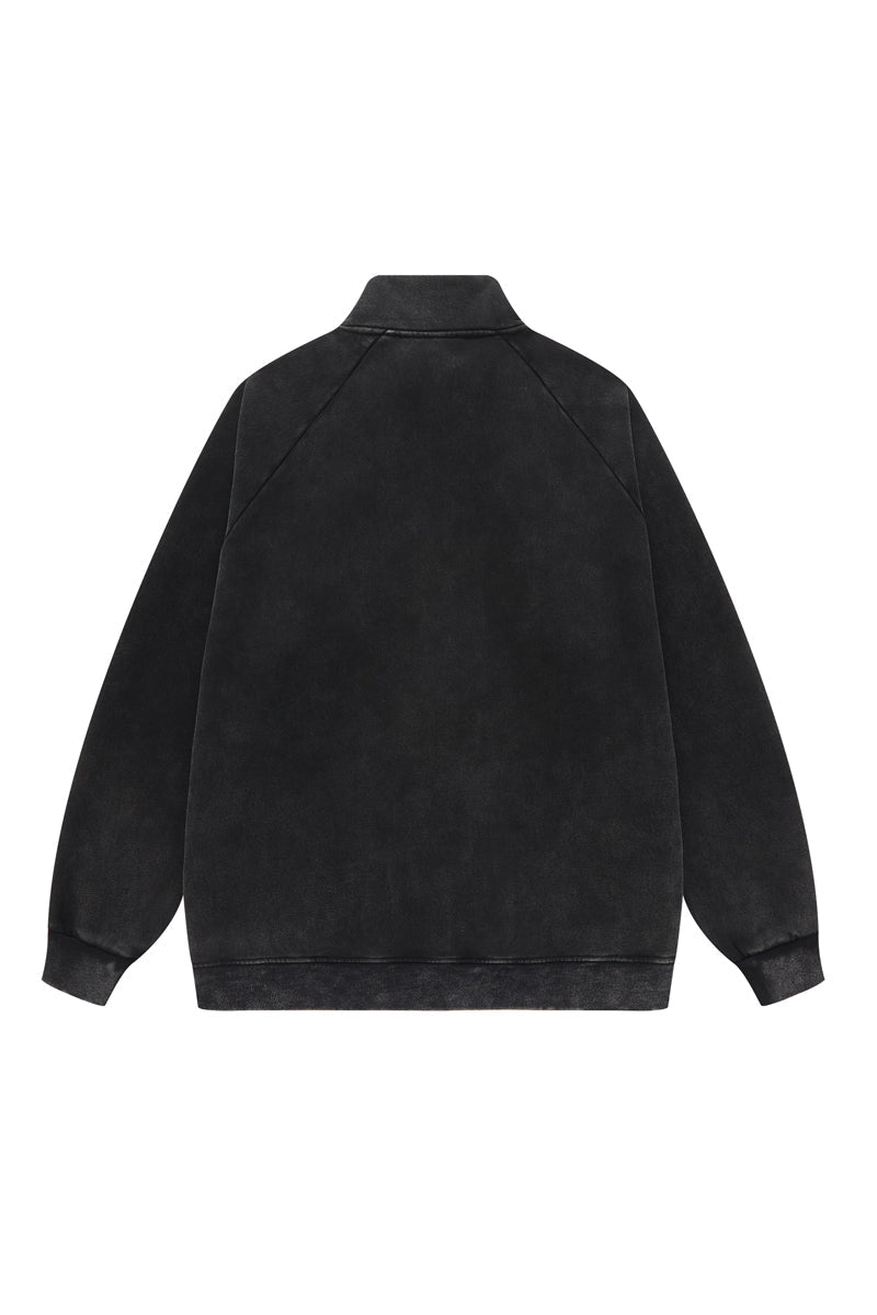 Washed Fleece Zipper Jacket